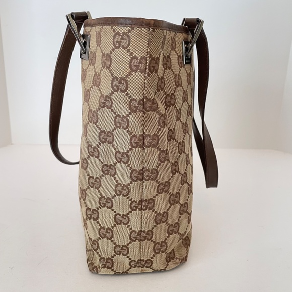 Gucci GG Monogram Brown Canvas Small Tote Shoulder Bag - Picture 5 of 14